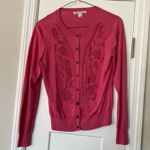 Banana Republic Embroidered Ribbon Cardigan
